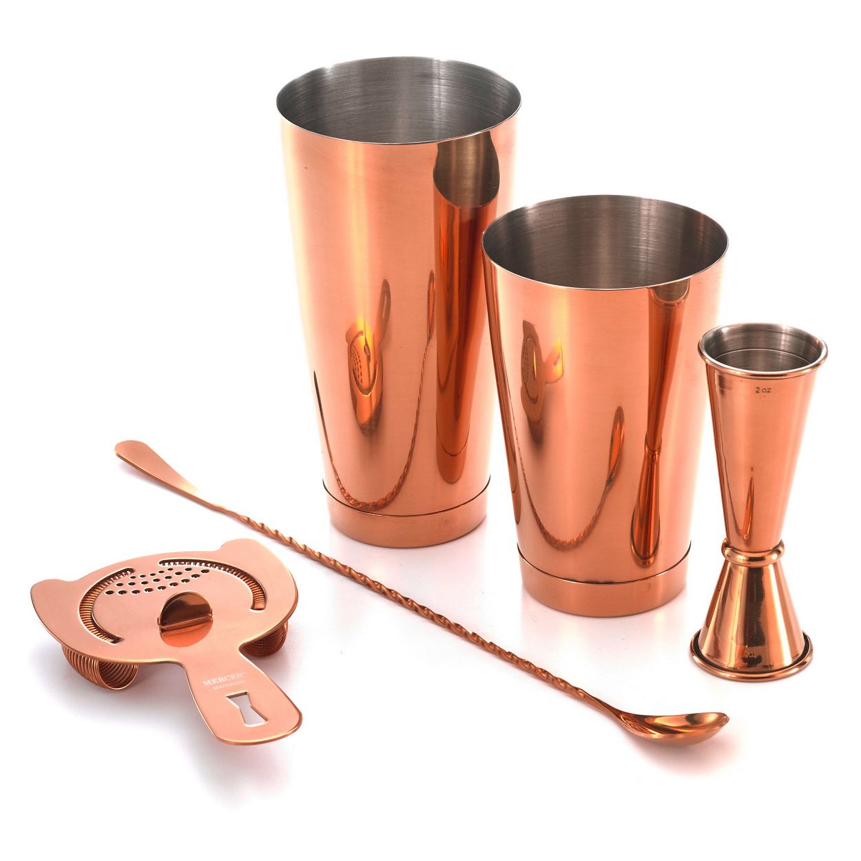 Barfly by Mercer M37101CP Bar Set, 5 Piece, Copper Finish